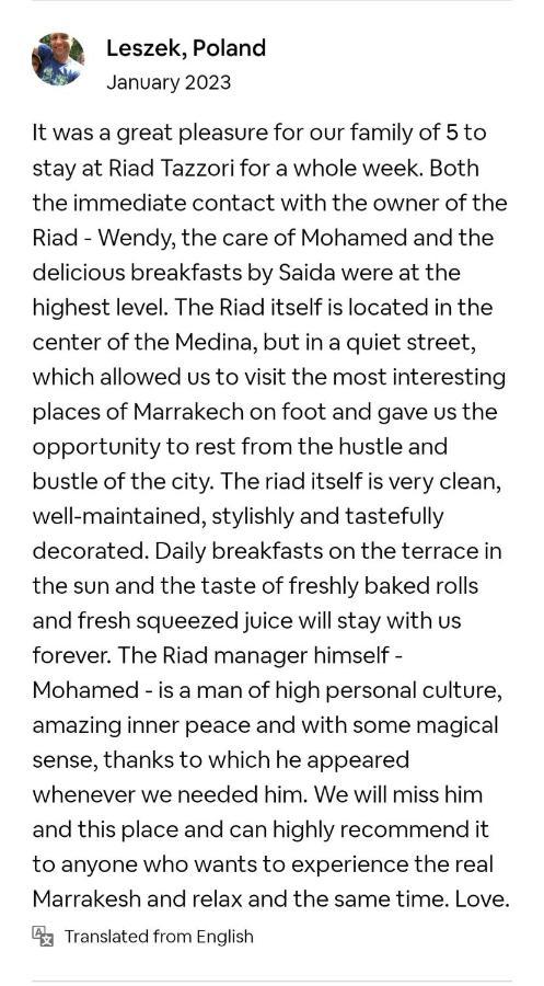Riad Tazzori Marrakesh Exterior foto